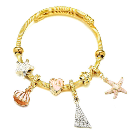 Kids Gold Under The Sea Charm Bracelet