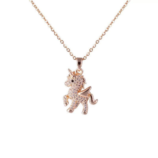 Kids Gold Unicorn Pendant Necklace