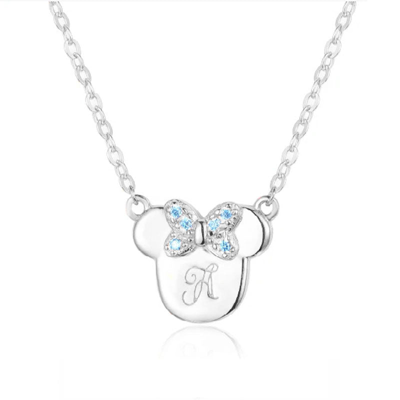 Kids Mouse With Bow Necklace