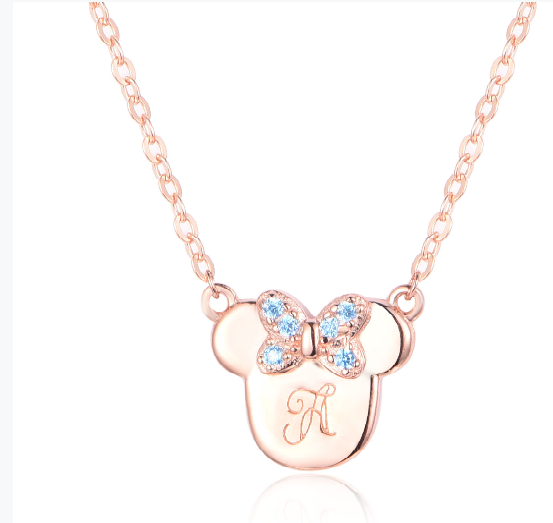 Kids Mouse With Bow Necklace