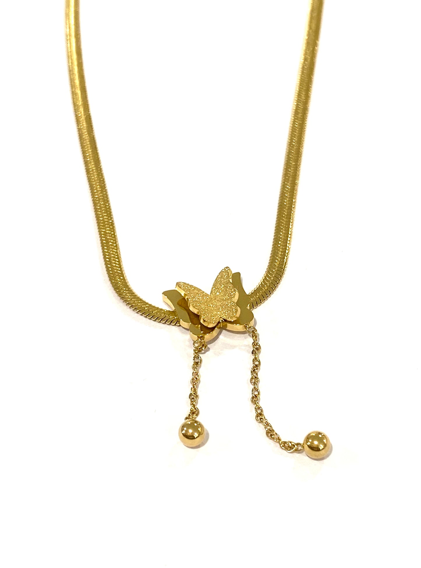 Kids Gold butterfly necklace