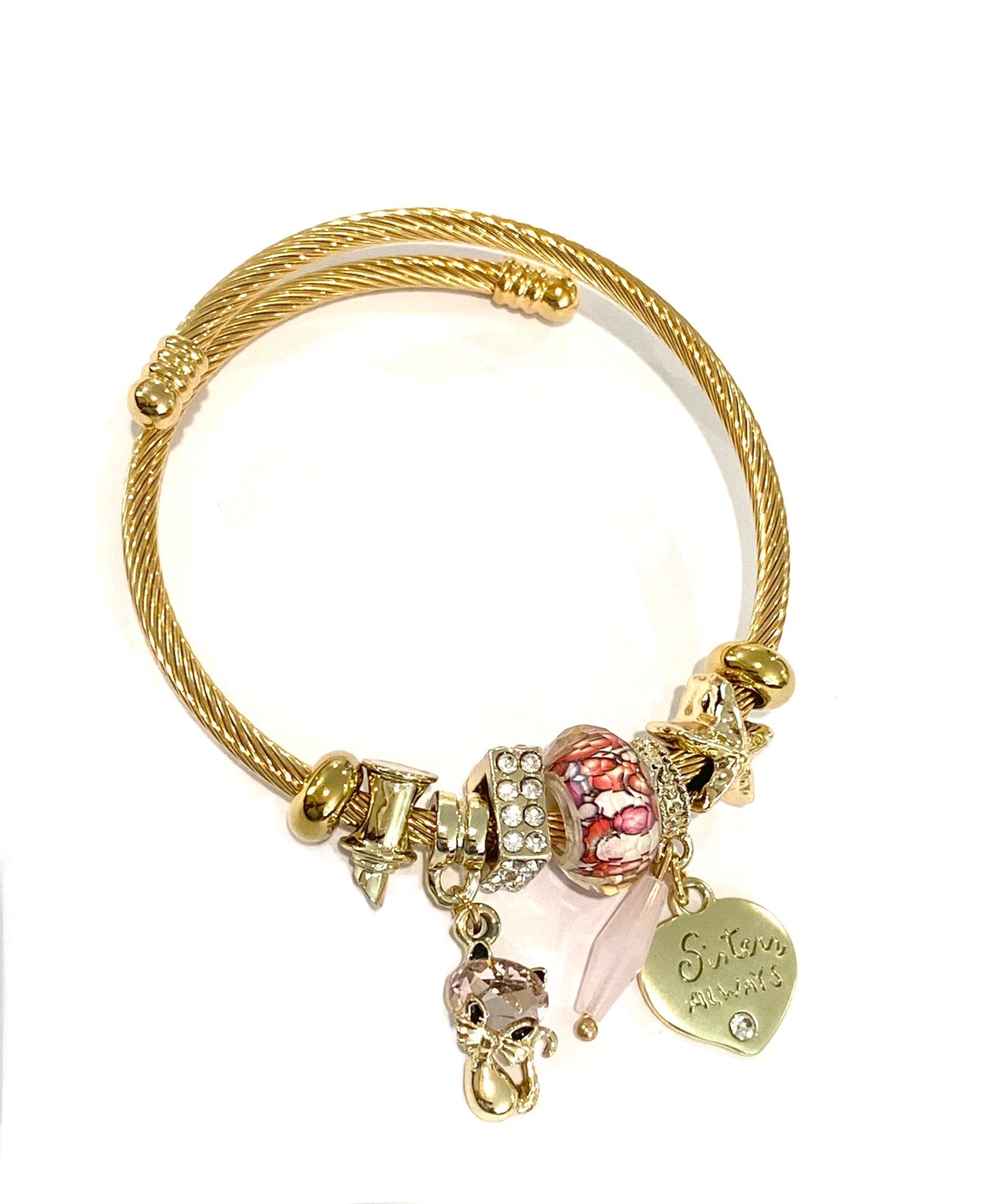 Kids Gold Sister Always Charm Bracelet