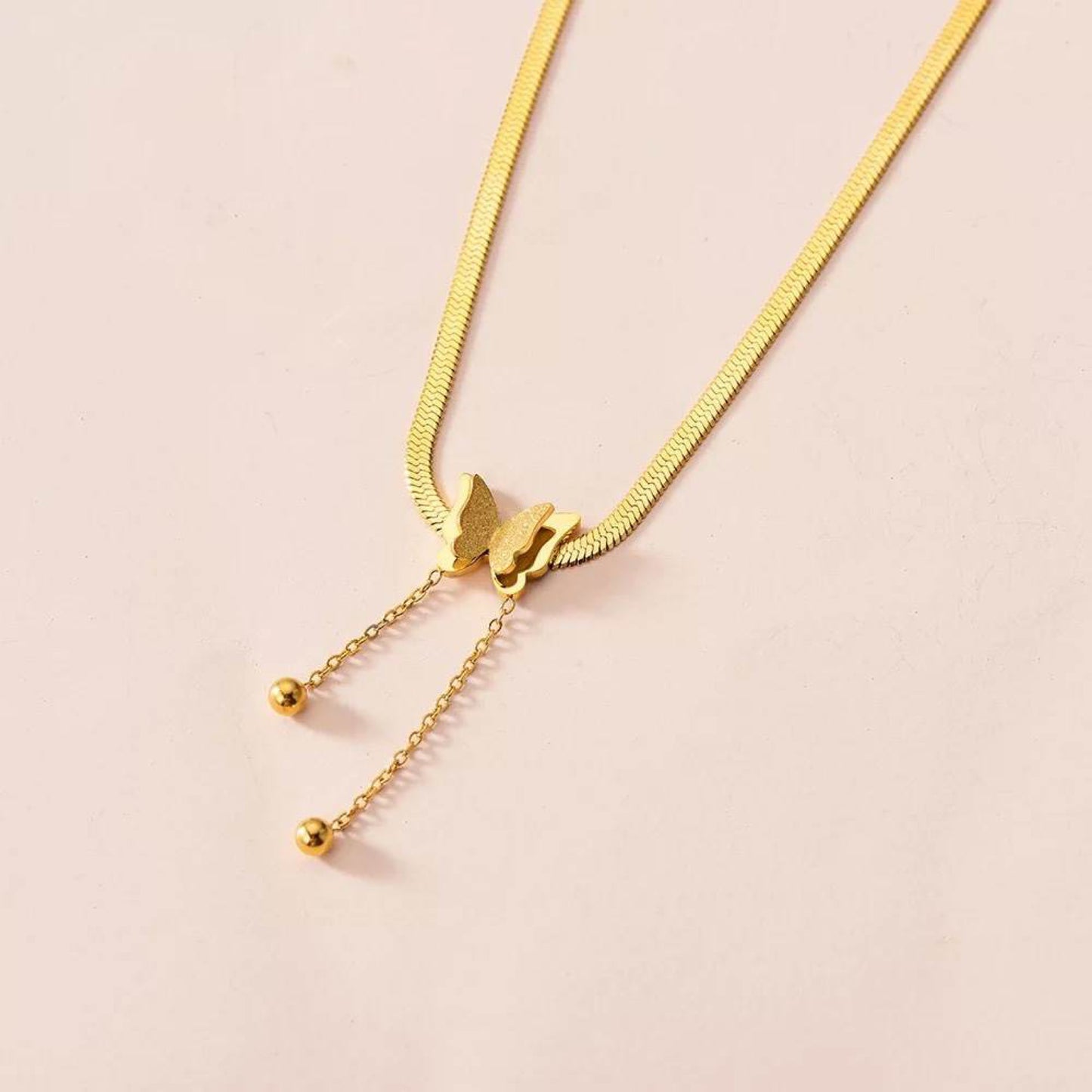 Kids Gold butterfly necklace