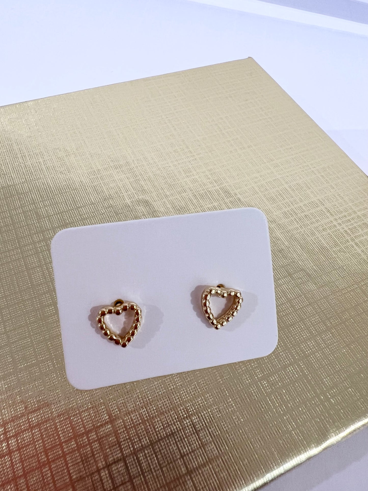 Kids Gold Open Heart Earring