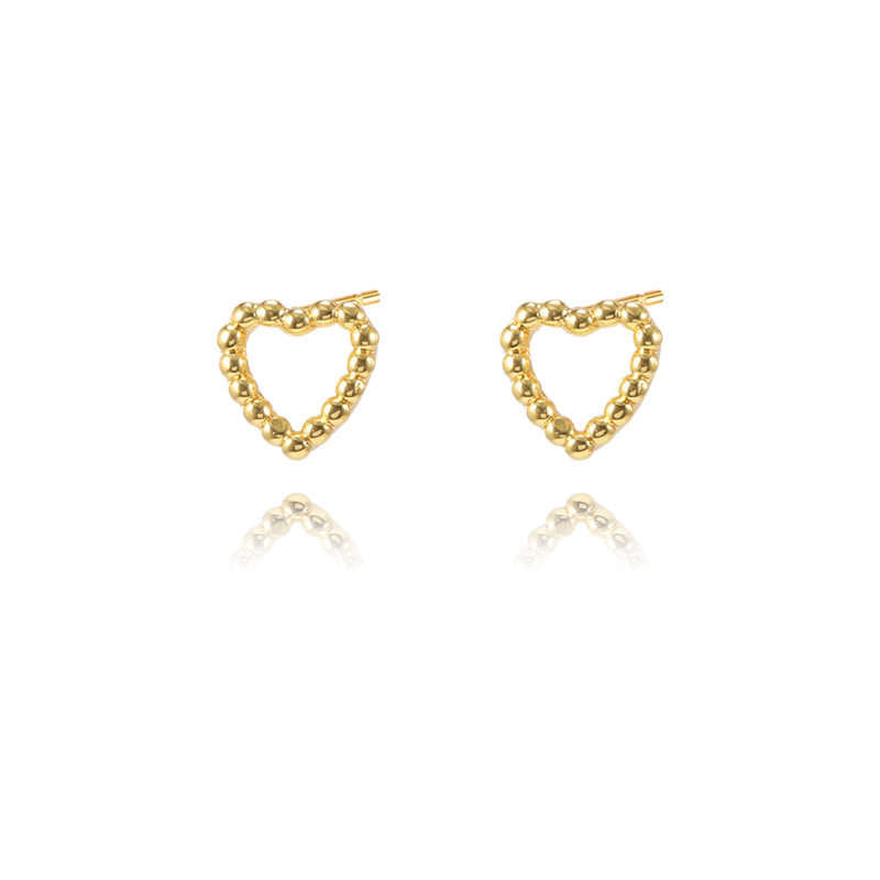 Kids Gold Open Heart Earring