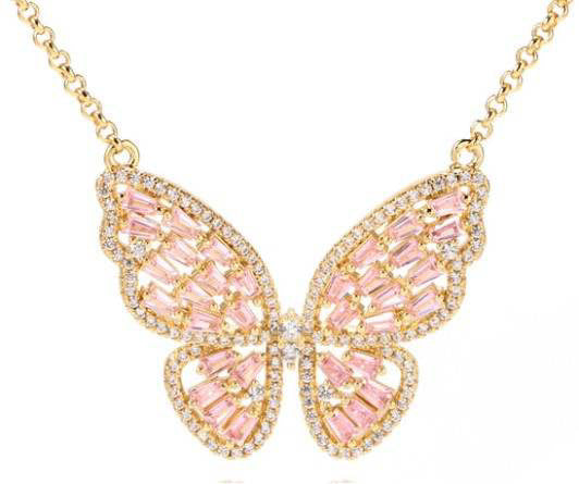 Kids Gold Delicate Butterfly Necklace