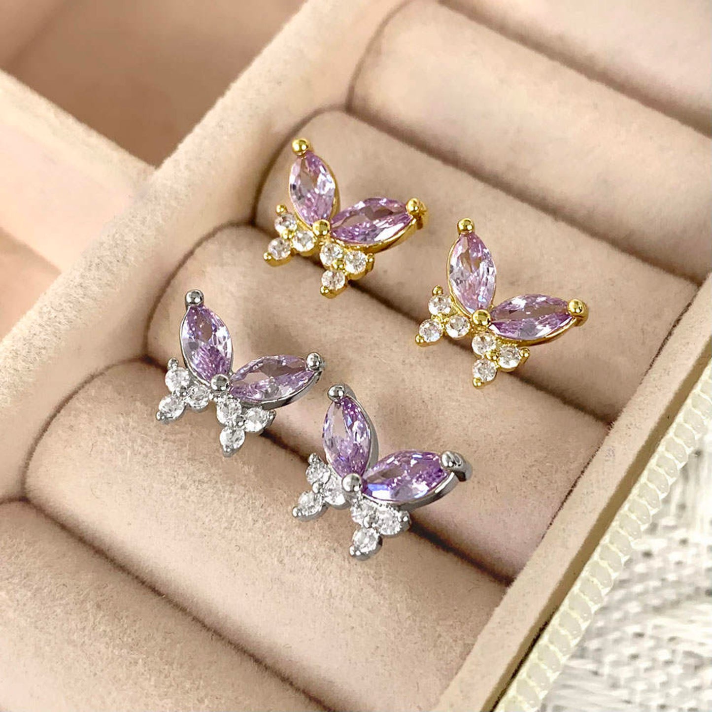 Kids Gold Butterfly Earring