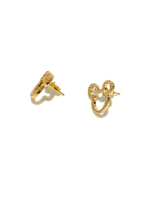 Kids Gold Mouse Earring