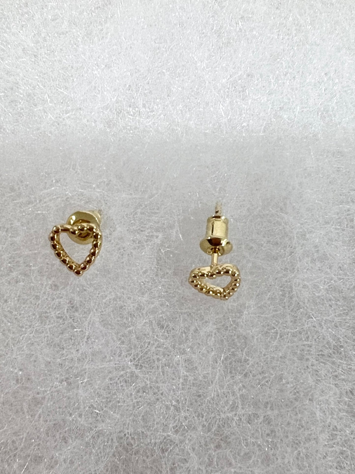 Kids Gold Open Heart Earring