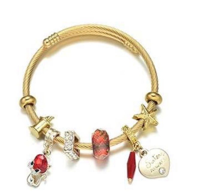 Kids Gold Sister Always Charm Bracelet