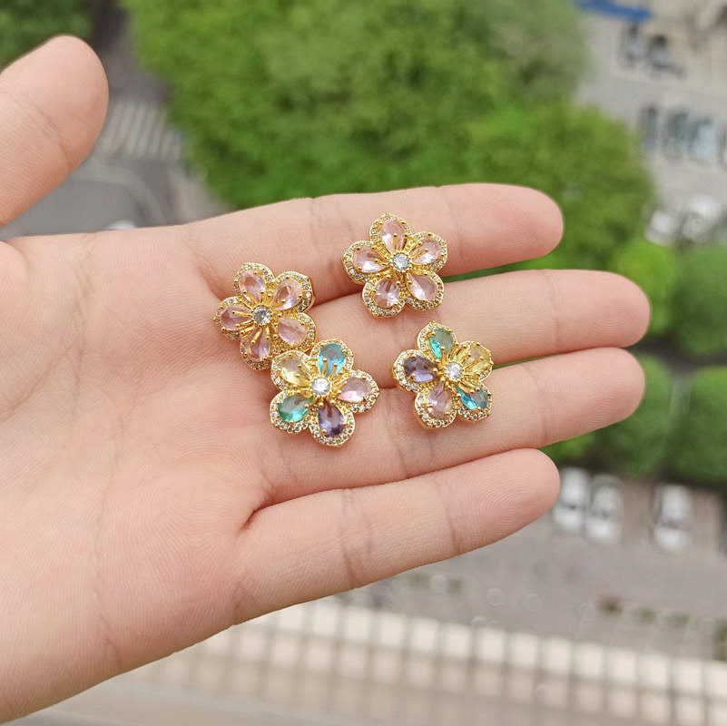 Kids Gold Petal Flower Earring