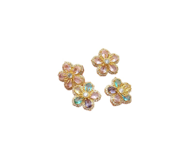 Kids Gold Petal Flower Earring