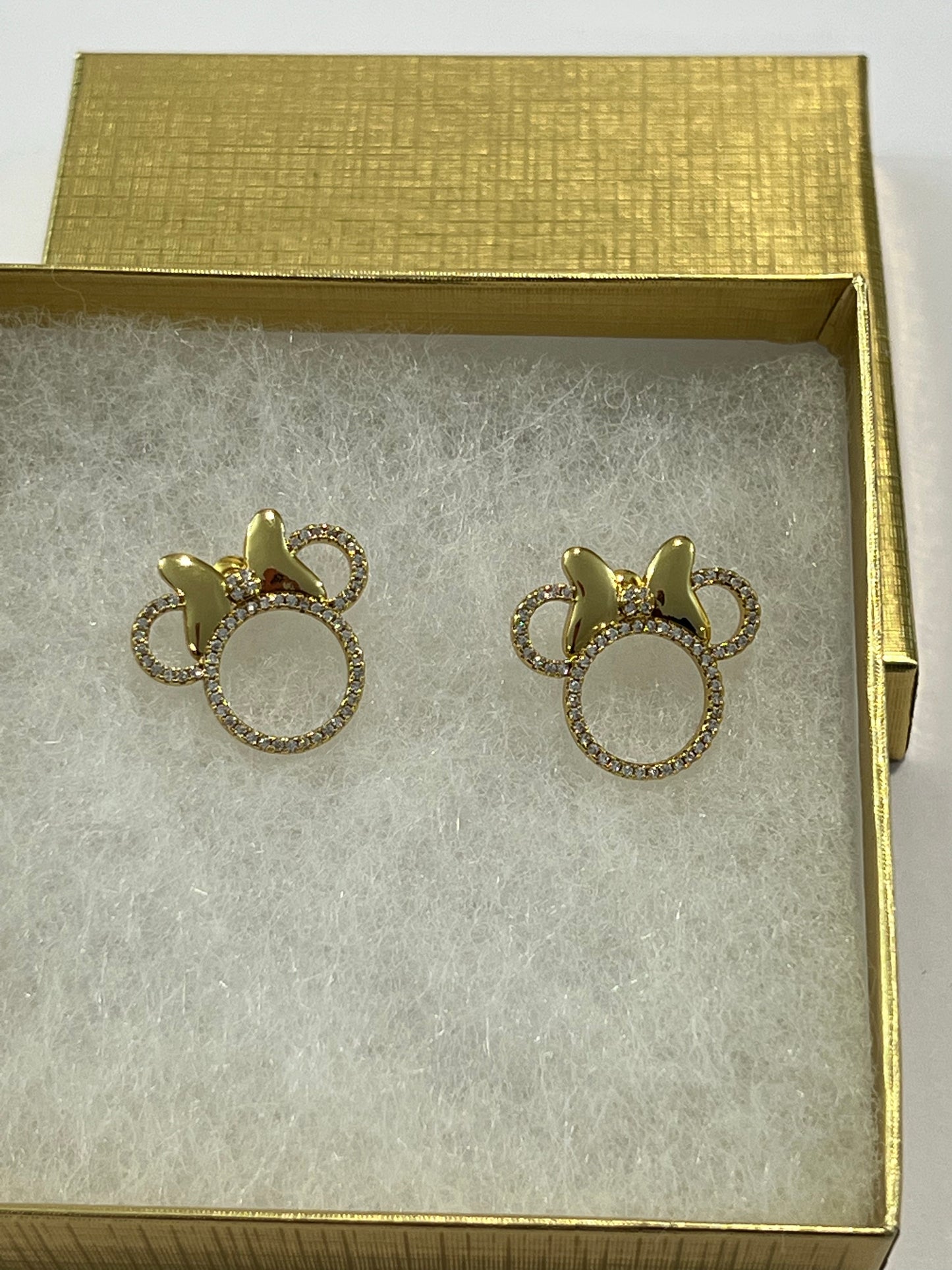 Kids Gold Princess Mouse Earring