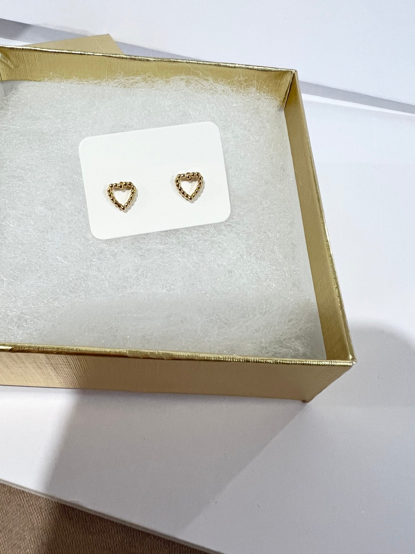 Kids Gold Open Heart Earring