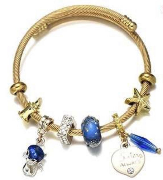 Kids Gold Sister Always Charm Bracelet