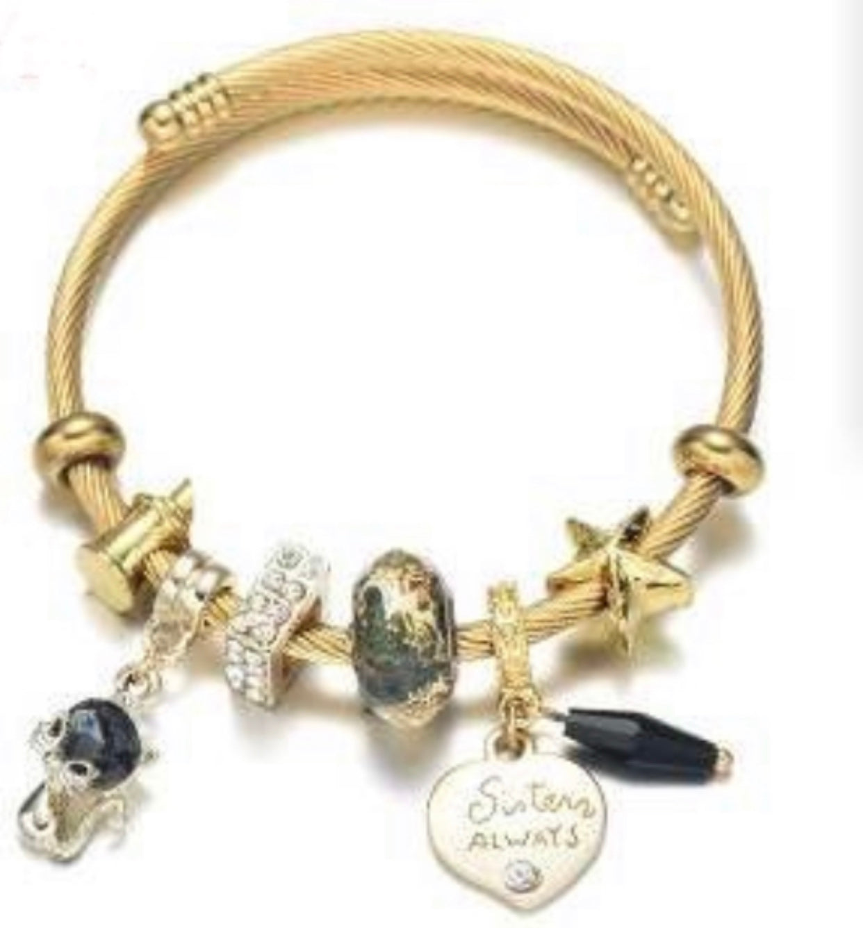 Kids Gold Sister Always Charm Bracelet